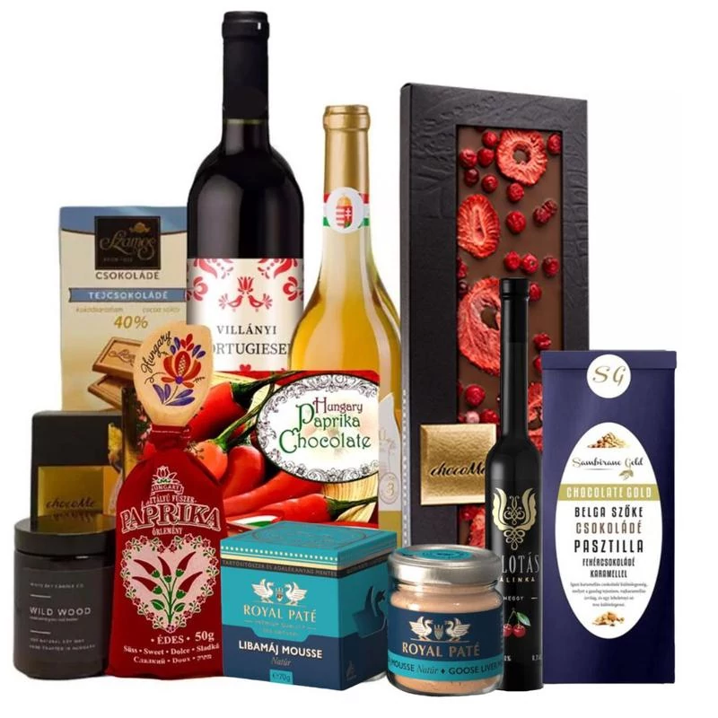 Gourmet ajándékkosár
