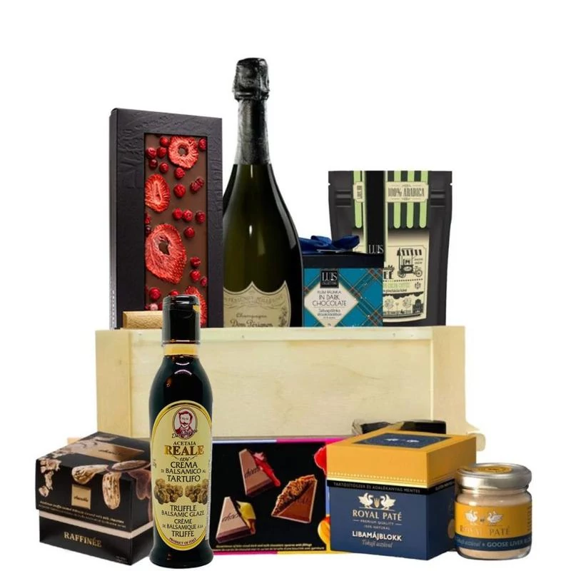 gourmet ajándékkosár