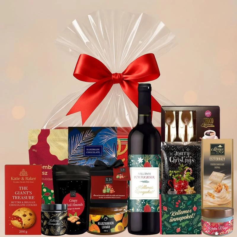 Karácsonyi ajándékkosár