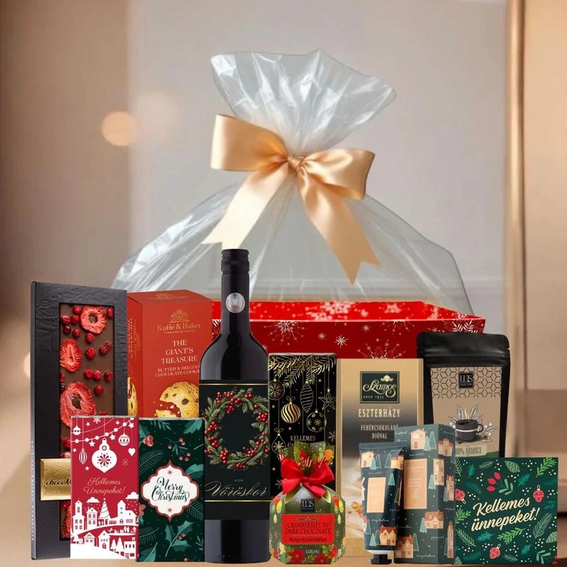 Karácsonyi ajándékkosár