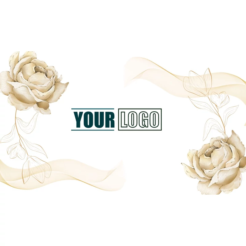 Logózott kísérő kártya - Golden rose